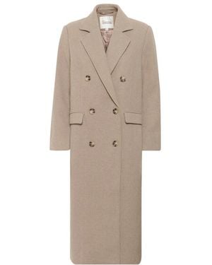 My Essential Wardrobe Double-Breasted Coats - Natural