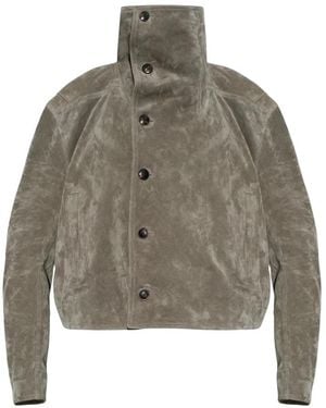 Rick Owens Jumbo Stooges Lederjacke - Grau