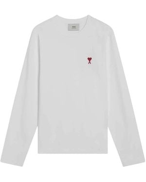 Ami Paris Long Sleeve Tops - Blanco