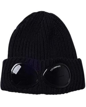 C.P. Company Merino Wool Goggle Beanie - Blauw