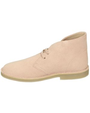 Clarks Schoenen ,Roze ,Suède Desert Boot Evo - Naturel