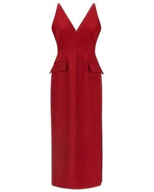 Sportmax Kleedjes ,Rood ,Polyester Extra Jurk