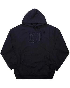 Rassvet (PACCBET) Bestickter logo hoodie gestrickt - Blau