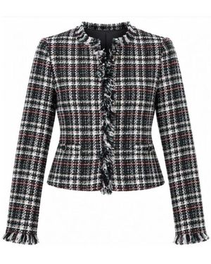 Twinset Jassen ,Veelkleurig ,Katoen Bouclé Jasje - Zwart