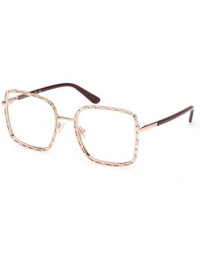 Guess Eckiger Metall-Brillenrahmen - Mettallic