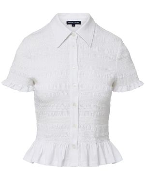 Veronica Beard Ellisandra Smocked Top - Wit