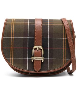 Barbour Klassische tartan lederjacke - Braun