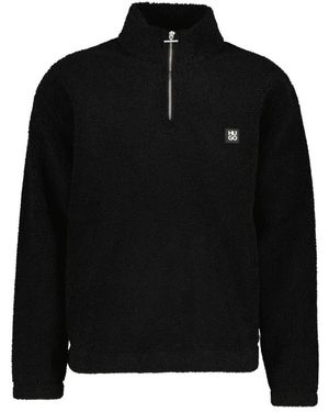 HUGO Hoodies & Sweatvesten ,Zwart ,Zip-Throughs