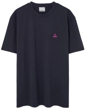 Isabel Marant Blau Logo Besticktes Hemd