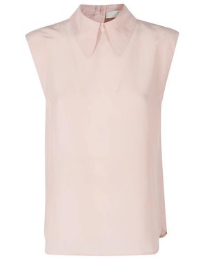 Tela Top Zonder Mouwen Met Hoge Hals - Roze