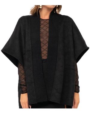 Twinset Poncho - Schwarz