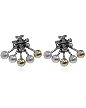 Tory Burch Oorbellen Met Glanzende Kristallen - Metallic
