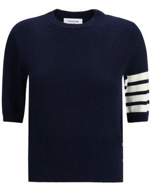 Thom Browne Round-Neck Knitwear - Blue
