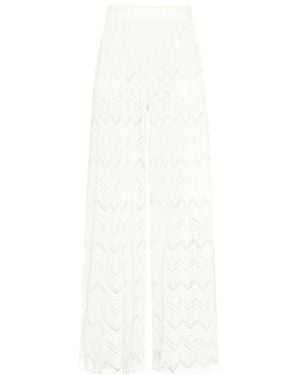 Vilebrequin Broeken ,Wit ,Wijde Pijpen Broek Mesh