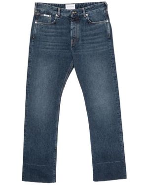 Givenchy Jeans ,Blauw ,Katoen Jeans Met Rechte Pasvorm En Rauwe Details