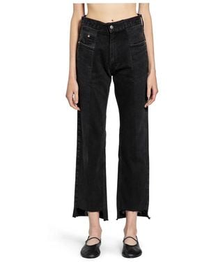 E.L.V. Denim Cropped Jeans - Noir
