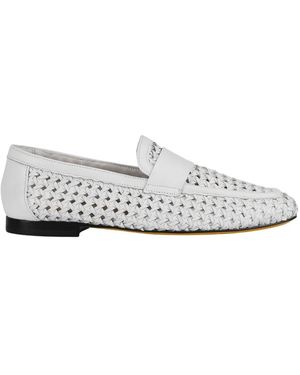 Doucal's Witte Geperforeerde Leren Loafer