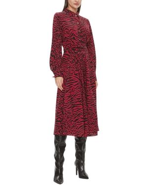 Karl Lagerfeld Midi-Jurk Met Dierenprint - Rood
