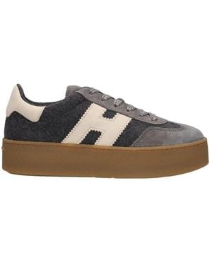 Hogan Schoenen ,Grijs ,Exclusives Schoenen H698 Allacciato H - Bruin
