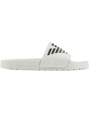 Emporio Armani Sliders - Blanco