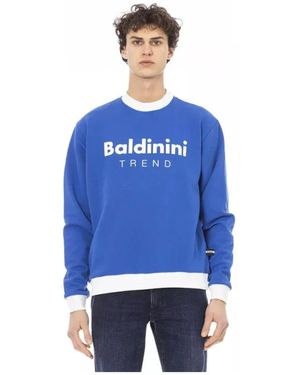 Baldinini Felpa in cotone blu urban style
