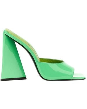 The Attico Heeled Mules - Green