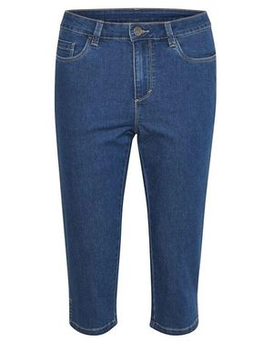 Kaffe Blau Gewaschene Denim Capri Jeans