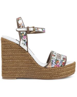 Dolce & Gabbana Sandalen Mit Keilabsatz - Braun