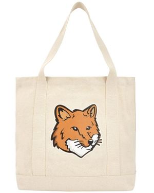 Maison Kitsuné Tote Bags - Bianco
