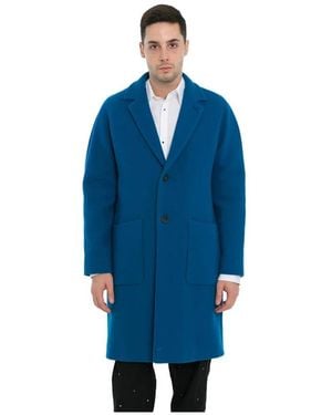 Hevò Single-Breasted Coats - Azul