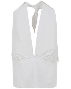 ANDAMANE Sleeveless Tops - White