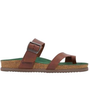 Mephisto Weit Geschnittene Slide-Sandale - Braun