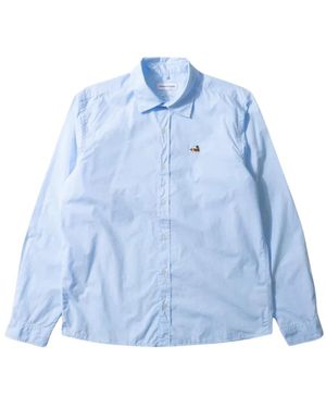 Edmmond Studios Overhemden ,Blauw ,Katoen Duck Shirt Poplin