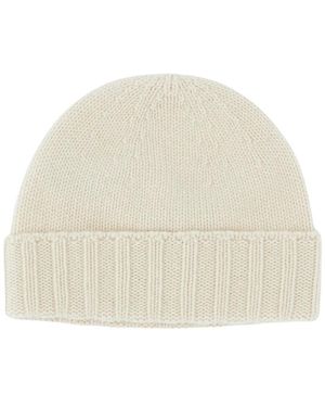 Drumohr Kaschmir gestrickter weißer hut - Natur