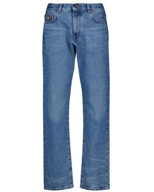 Versace Gerade bein denim jeans blau gewaschen