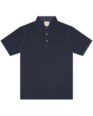 Tramarossa Gesticktes Logo Baumwoll-Poloshirt - Blau