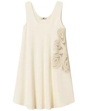 Twinset Tops ,Katoen Maxi Top - Wit