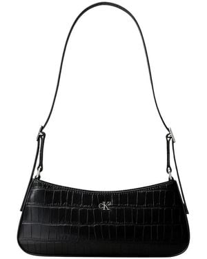 Calvin Klein Croc Small Shoulder Bag - Schwarz