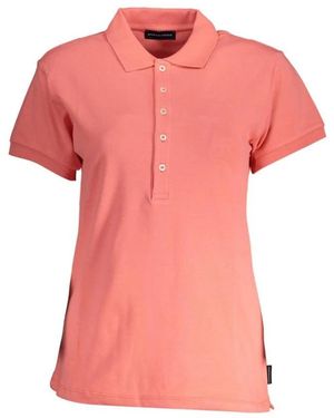 North Sails Tops ,Roze ,Katoen Polo Shirt Van Katoen Met Korte Mouwen