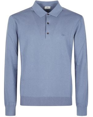 Etro Polo Hemden - Blauw
