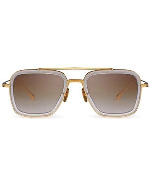 Dita Eyewear Braune Sonnenbrille Hebt Deinen Stil Hervor - Mettallic