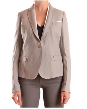 Neil Barrett Beiger Blazer Mit V-Ausschnitt - Braun