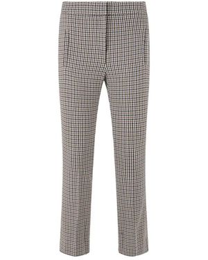 Veronica Beard Broeken ,Veelkleurig ,Leer Twill Broek - Grijs