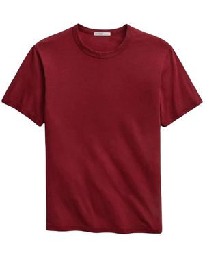 James Perse Kurzarm-T-Shirt Mit Rundhalsausschnitt - Rot