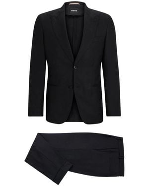 HUGO Single Breasted Suits - Black