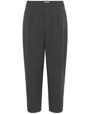 Kaffe Broeken ,Zwart ,Leer Kamerle Pants Suiting Pants - Grijs