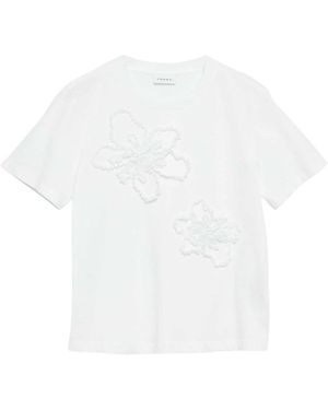 Comma, T-Shirt - Wit