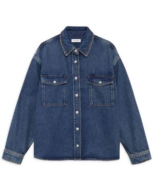 Anine Bing Meeresblau Paxton Hemd