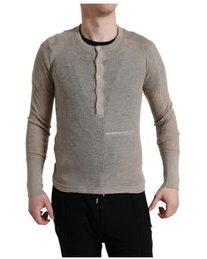 Dolce & Gabbana Round-Neck Knitwear - Gris