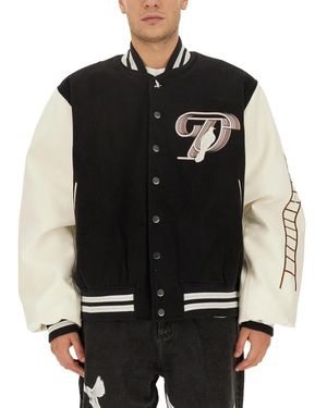 3.PARADIS Varsity Letterman Jacket - Zwart